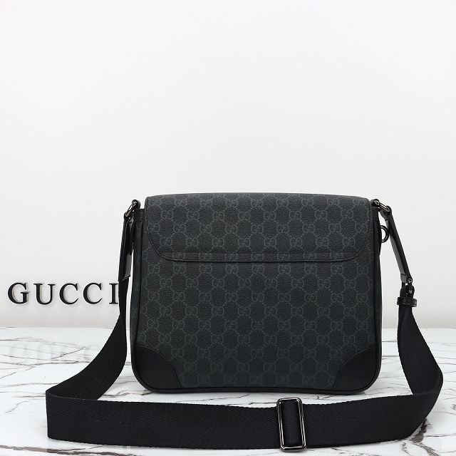 GG original canvas emblem medium crossbody bag 821154 black