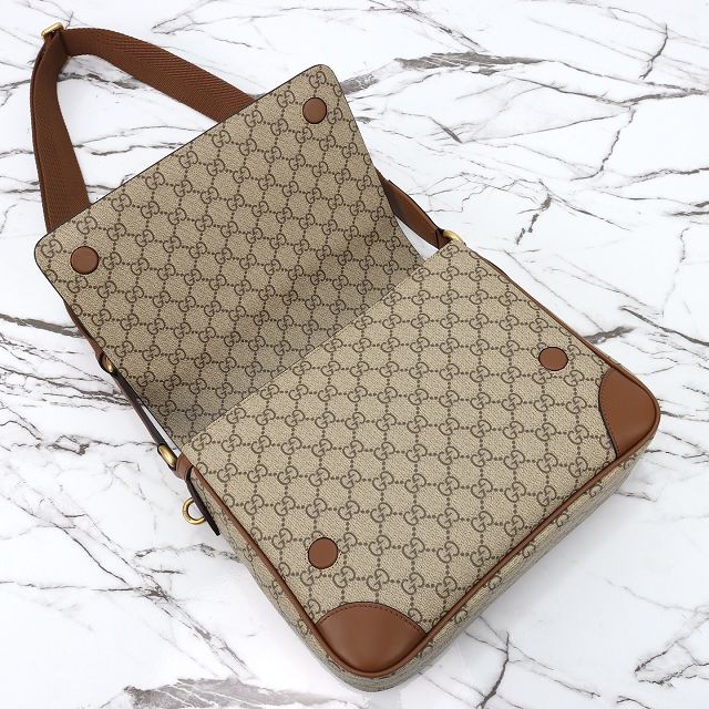 GG original canvas emblem medium crossbody bag 821154 brown