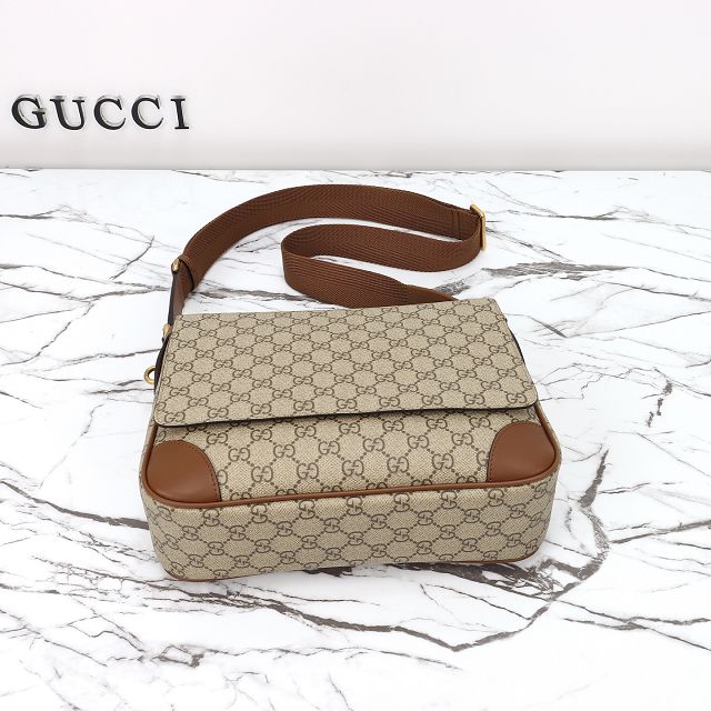 GG original canvas emblem medium crossbody bag 821154 brown