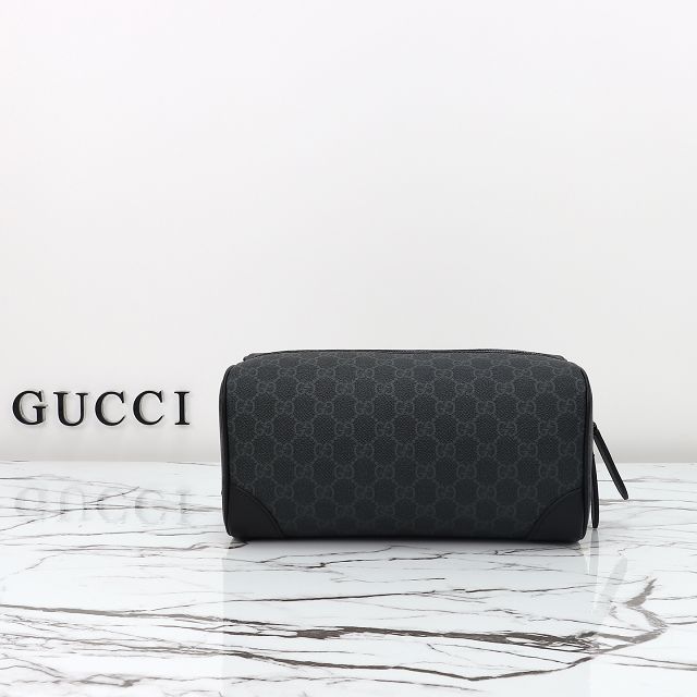 GG original canvas emblem medium toiletry case 821163 black