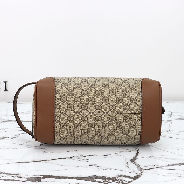 GG original canvas emblem medium toiletry case 821163 brown