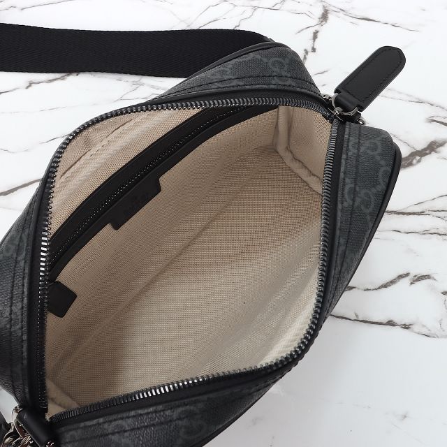 GG original canvas emblem small crossbody bag 821155 black
