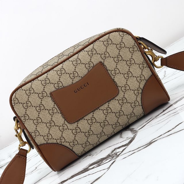 GG original canvas emblem small crossbody bag 821155 brown