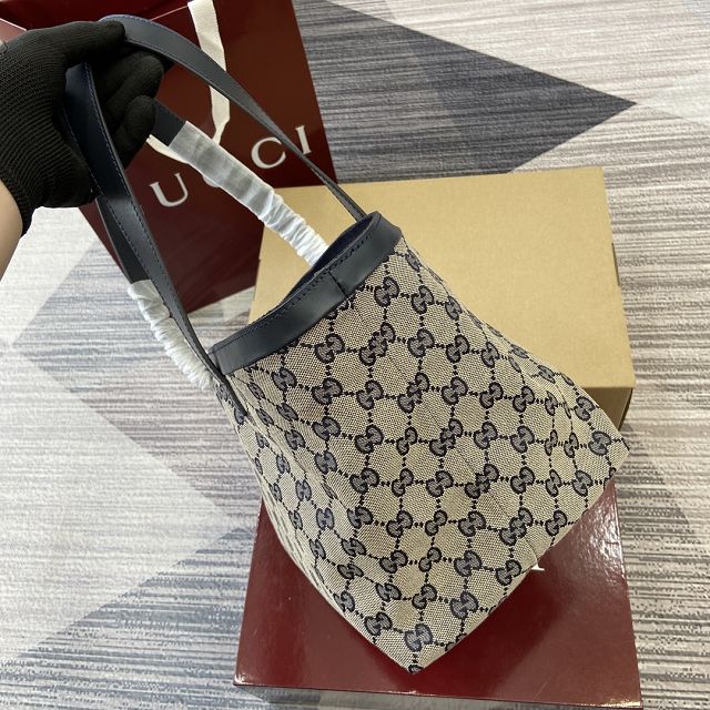 GG original canvas totissima small tote bag 788211 blue