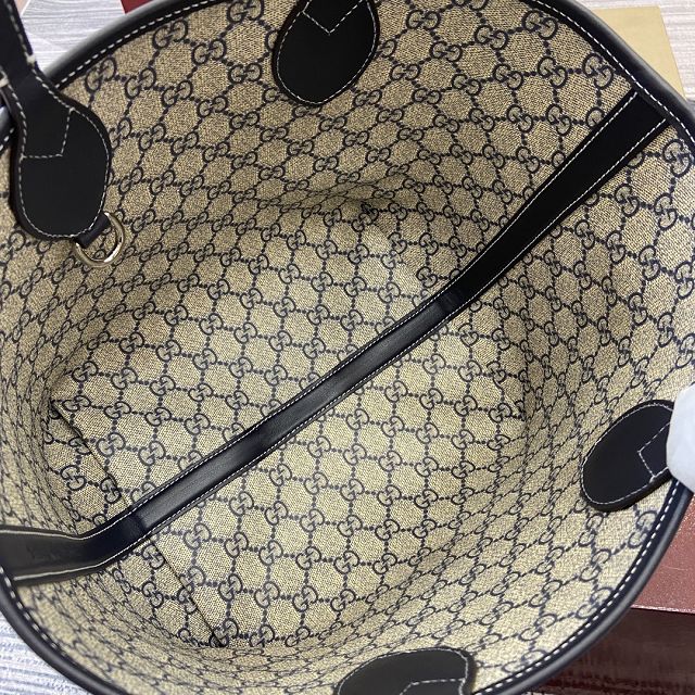 GG original denim totissima small tote bag 820496 dark blue