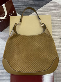 GG original suede B large shoulder bag 815924 brown