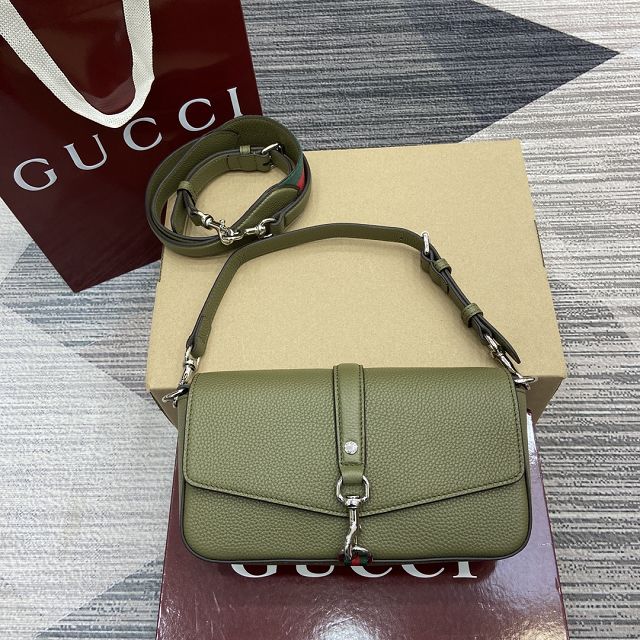 GG original calfskin small crossbody bag 821623 green