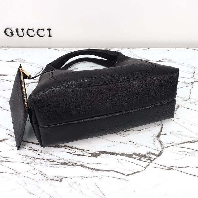 GG original calfskin softbit maxi shoulder bag 837466 black