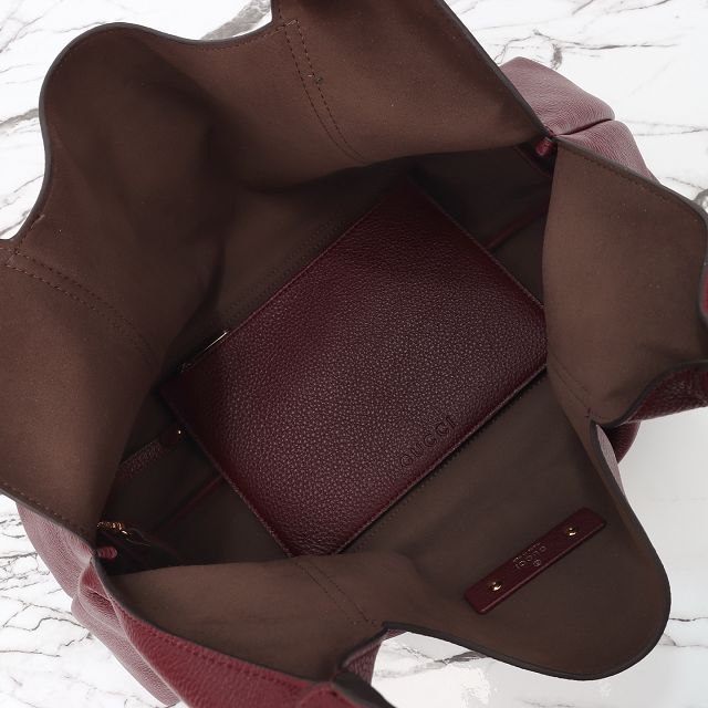 GG original calfskin softbit maxi shoulder bag 837466 bordeaux