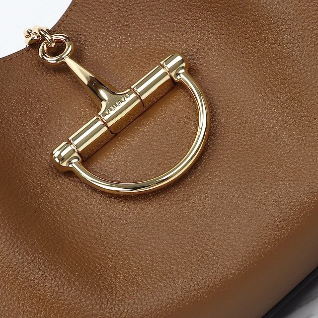 GG original calfskin softbit maxi shoulder bag 837466 brown