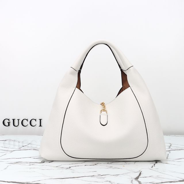 GG original calfskin softbit maxi shoulder bag 837466 white