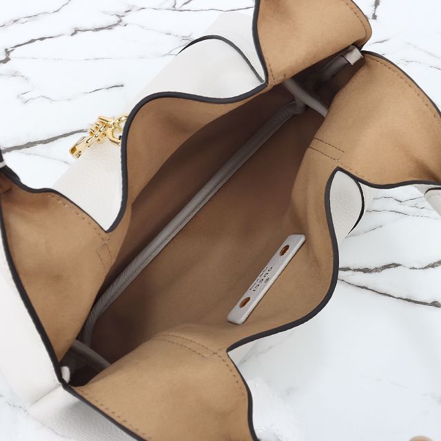 GG original calfskin softbit medium top handle bag 837467 white