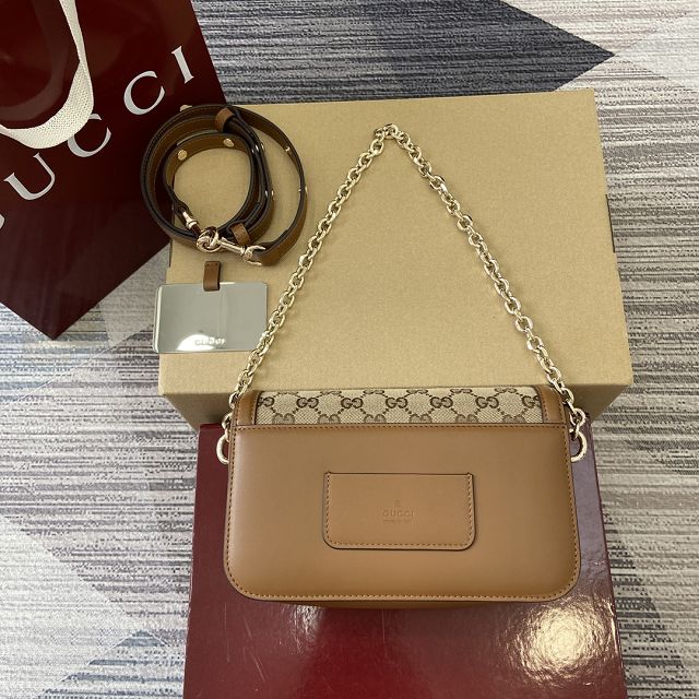 GG original canvas go small shoulder bag 826761 beige&brown