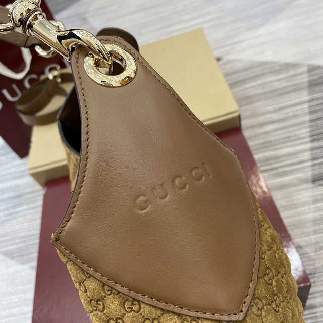 GG original suede B medium shoulder bag 834981 brown