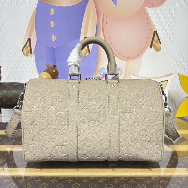 Louis vuitton original calfskin keepall 35 M11865 grey