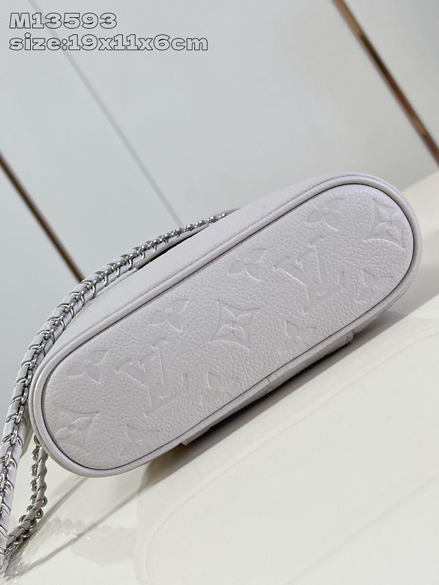 Louis vuitton original calfskin vanity chain pouch M13593 grey
