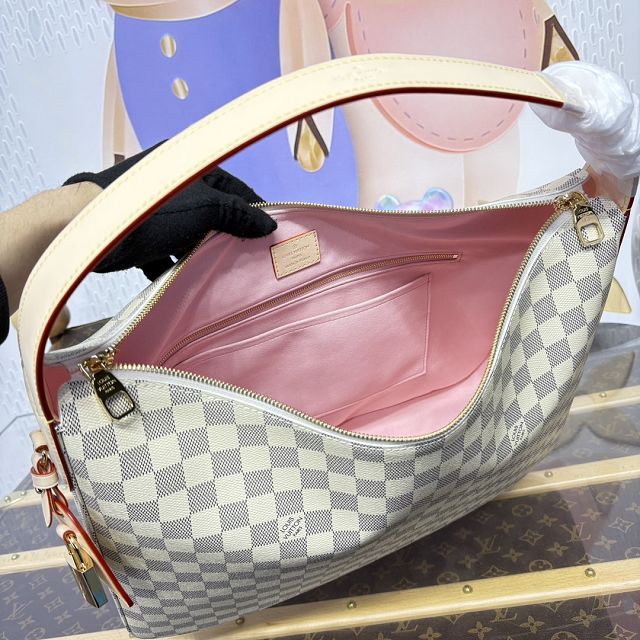 Louis vuitton original damier azur slouchy MM shoulder bag N00126