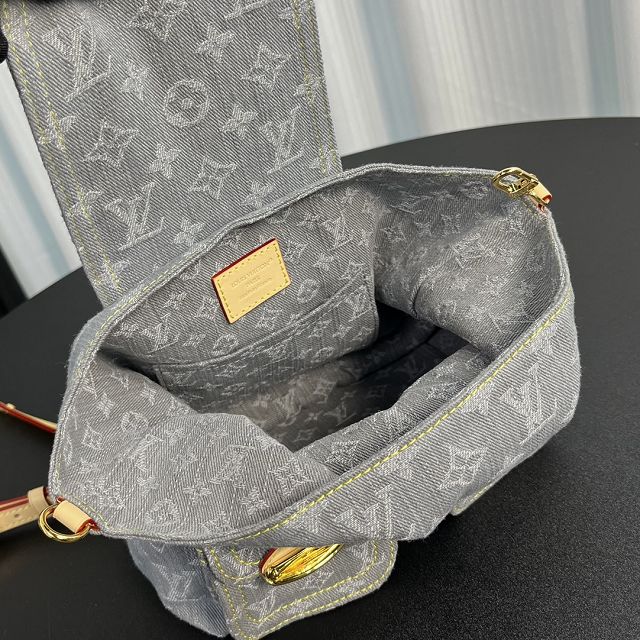 Louis vuitton original denim venice backpack M13031 grey
