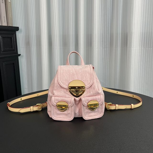 Louis vuitton original denim venice backpack M13031 pink