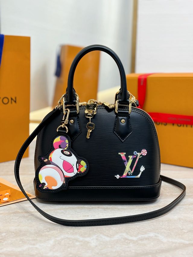 Louis vuitton original epi leather alma BB handbag M13670 black