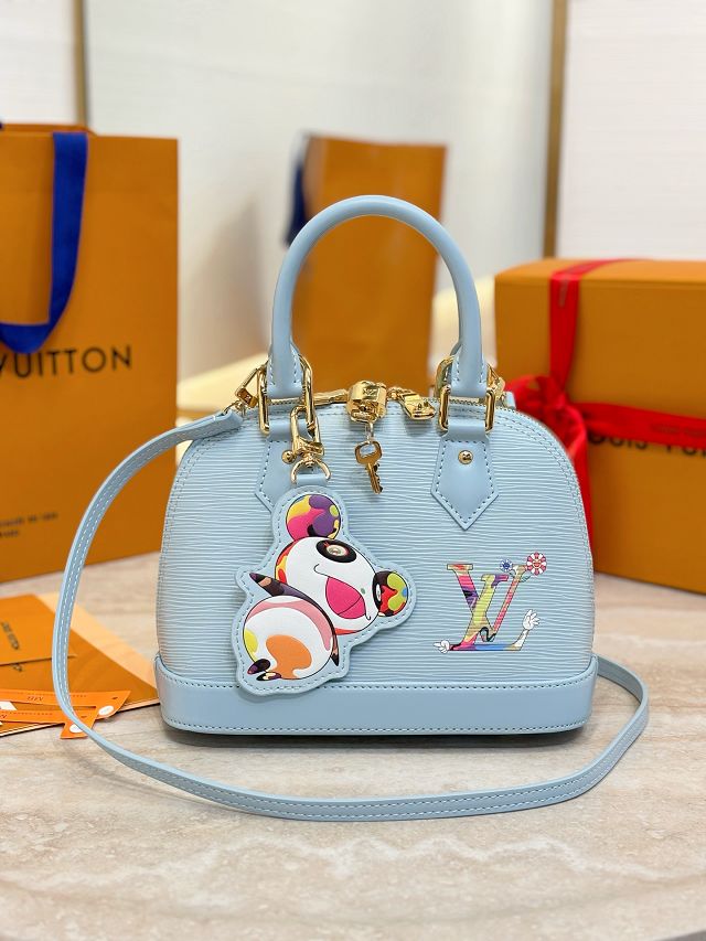 Louis vuitton original epi leather alma BB handbag M14197 blue