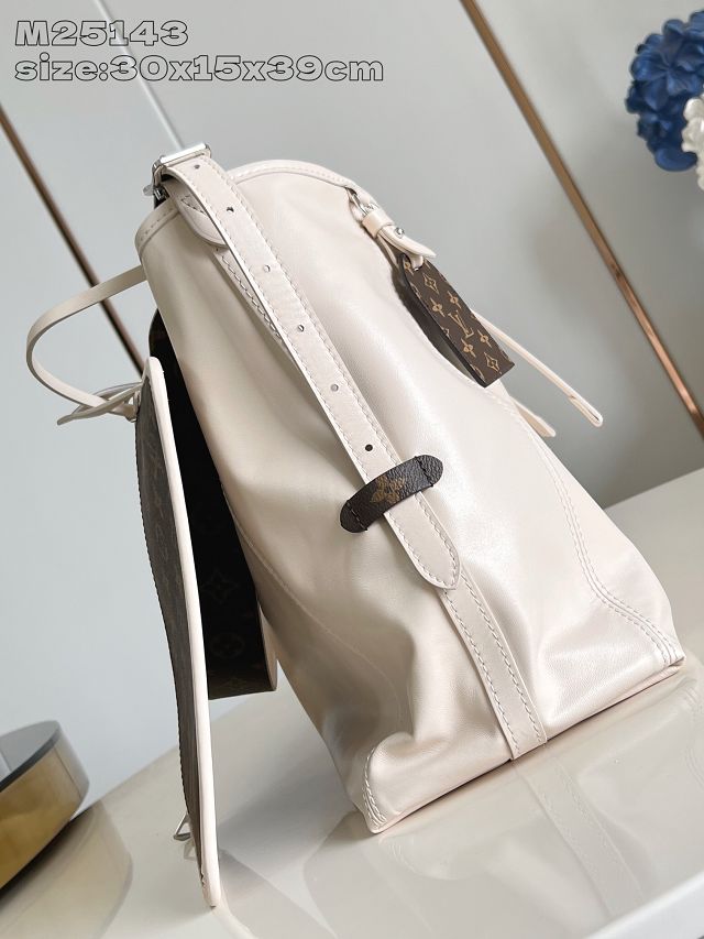 Louis vuitton original lambskin carryAll cargo MM M25143 white