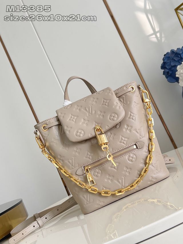 Louis vuitton original lambskin coussin backpack PM M13358 grey