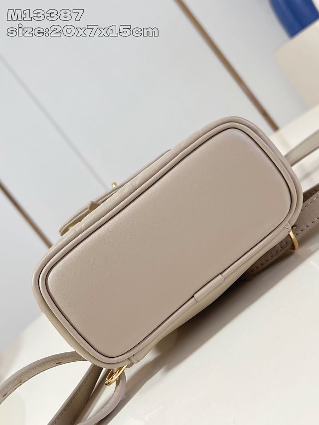 Louis vuitton original lambskin coussin backpack mini M13389 grey