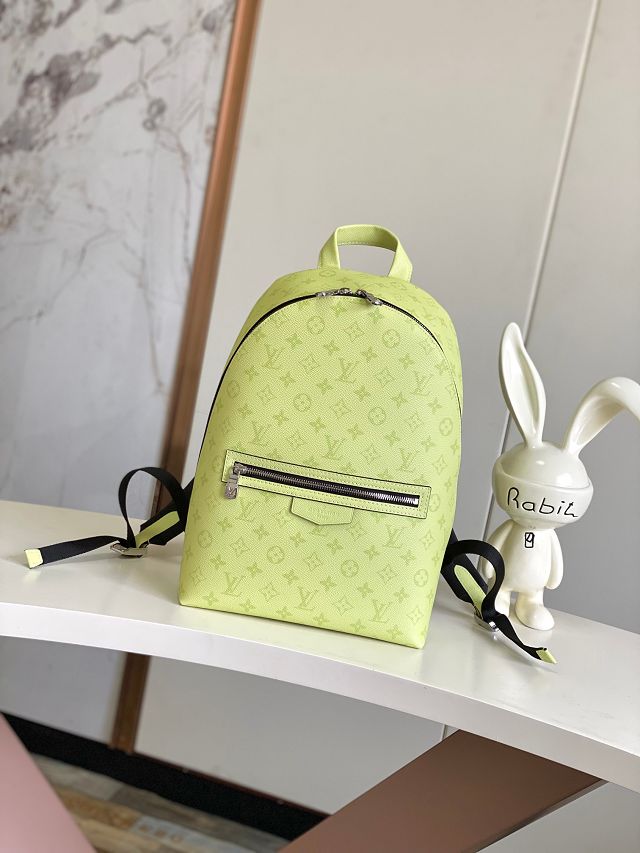 Louis vuitton original monogram canvas discovery slim backpack M14076 lemon yellow