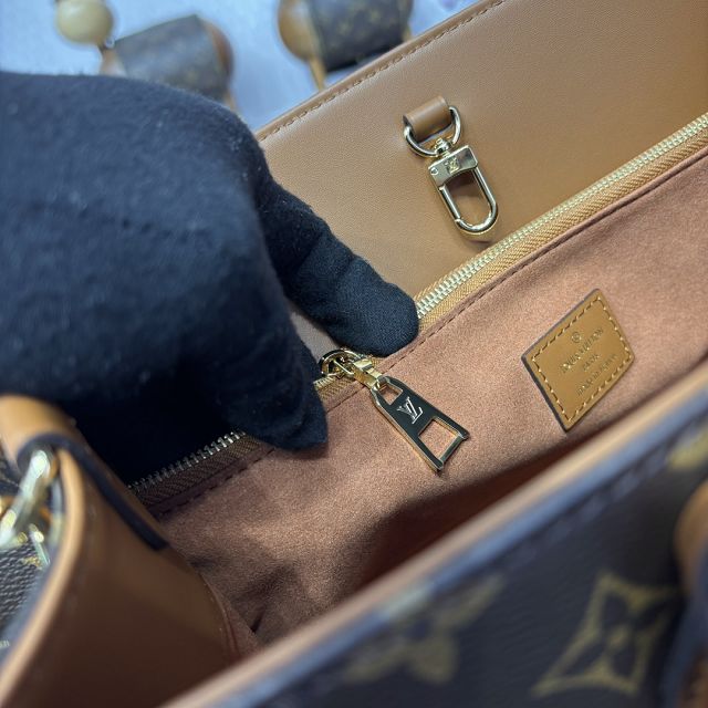 Louis vuitton original monogram canvas onthego organizer M14235 brown