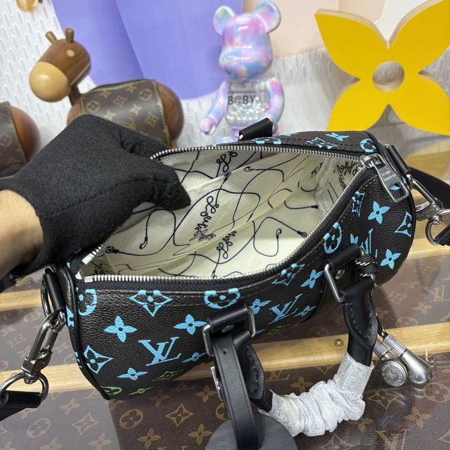 Louis vuitton original monogram reverse keepall 25 M13935 black