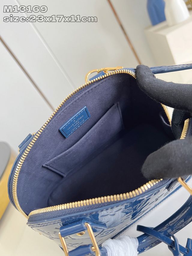 Louis vuitton original vernis leather alma BB M13169 blue