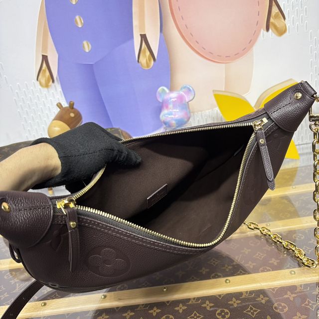 Louis vuitton original calfskin loop hobo bag M14042 chocolate 