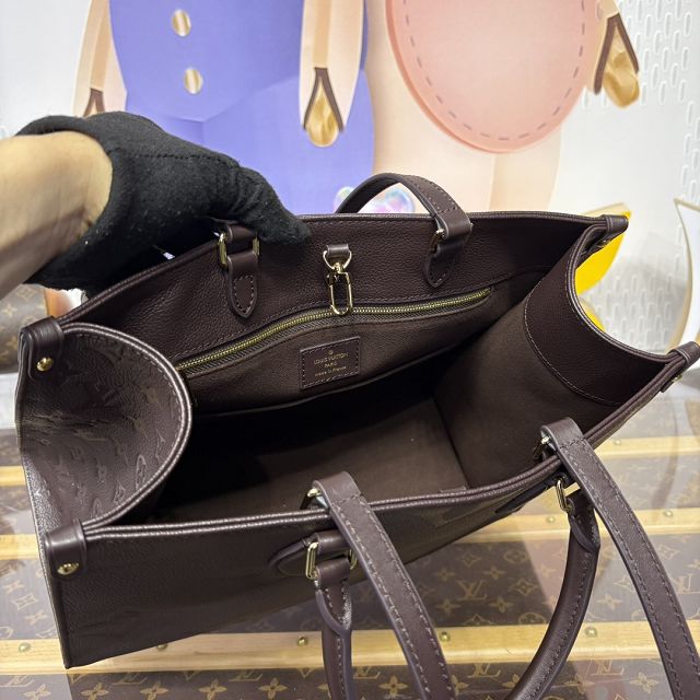 Louis vuitton original calfskin onthego mm M12967 chocolate