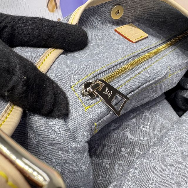 Louis vuitton original denim carryAll cargo MM M13289 grey