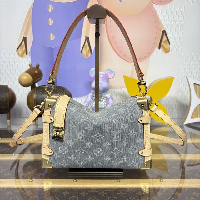 Louis vuitton original denim side trunk mm M13285 grey