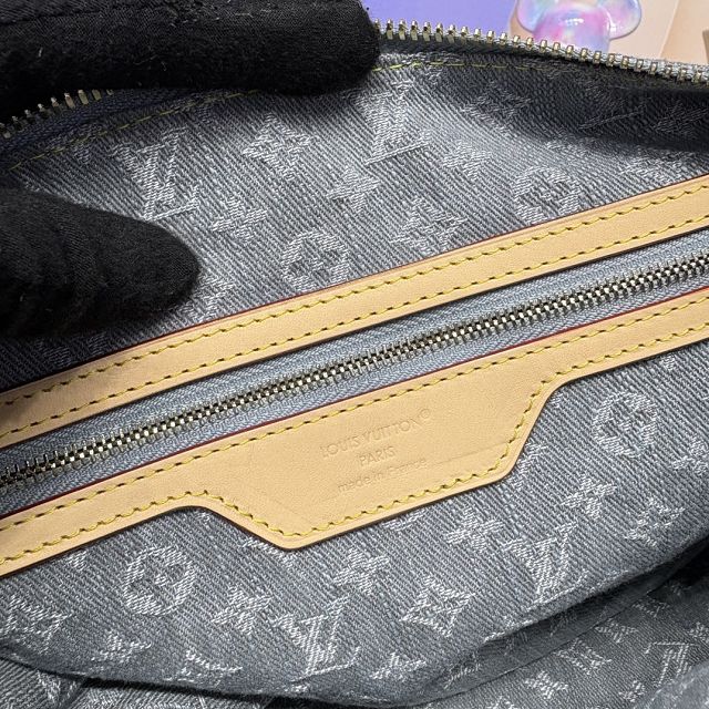Louis vuitton original denim speedy soft 30 M13344 grey