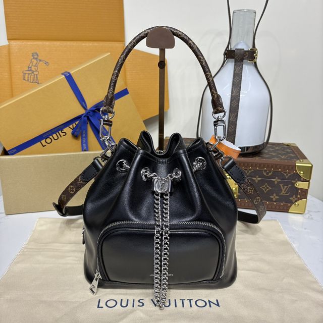 Louis vuitton original lambskin no way vibe handbag M14377 black