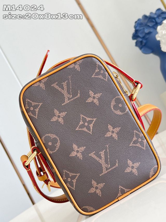 Louis vuitton original monogram calfskin amazone cross-body bag M14024 brown