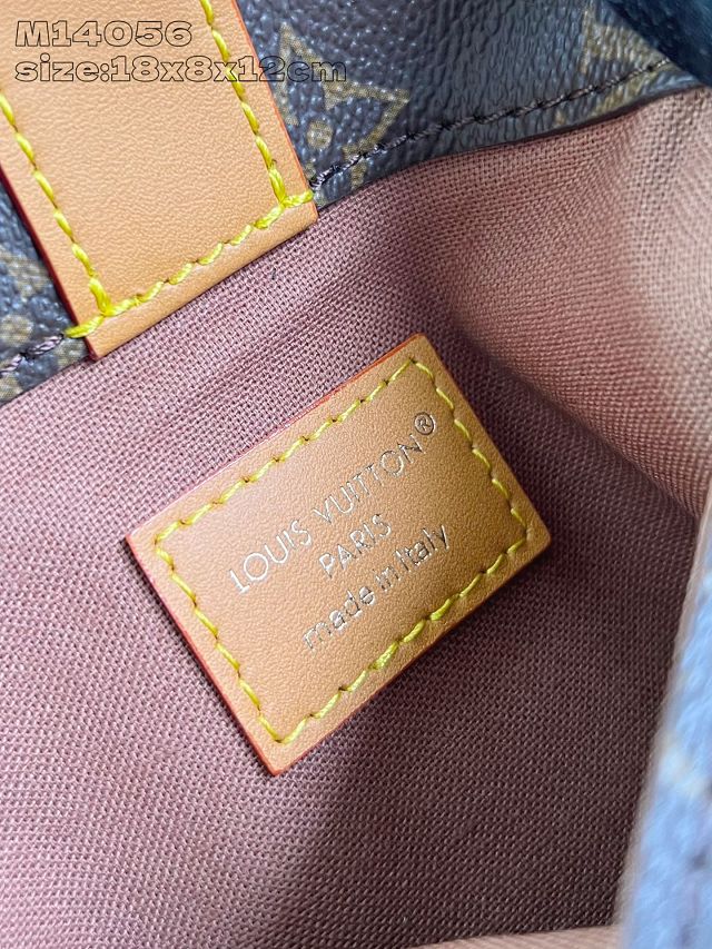 Louis vuitton original monogram canvas calfskin envelope pouch M14056 