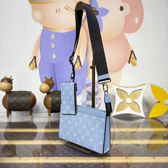 Louis vuitton original monogram canvas gaston wearable wallet M14114 blue