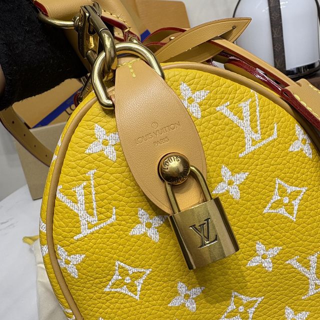 Louis vuitton original soft calfskin speedy P9 25 M24426 yellow