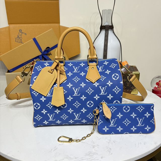 Louis vuitton original soft calfskin speedy P9 30 M14074 blue