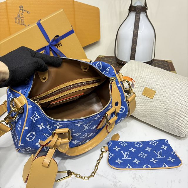Louis vuitton original soft calfskin speedy P9 30 M14074 blue