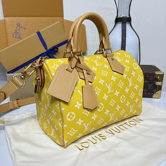Louis vuitton original soft calfskin speedy P9 30 M21114 yellow