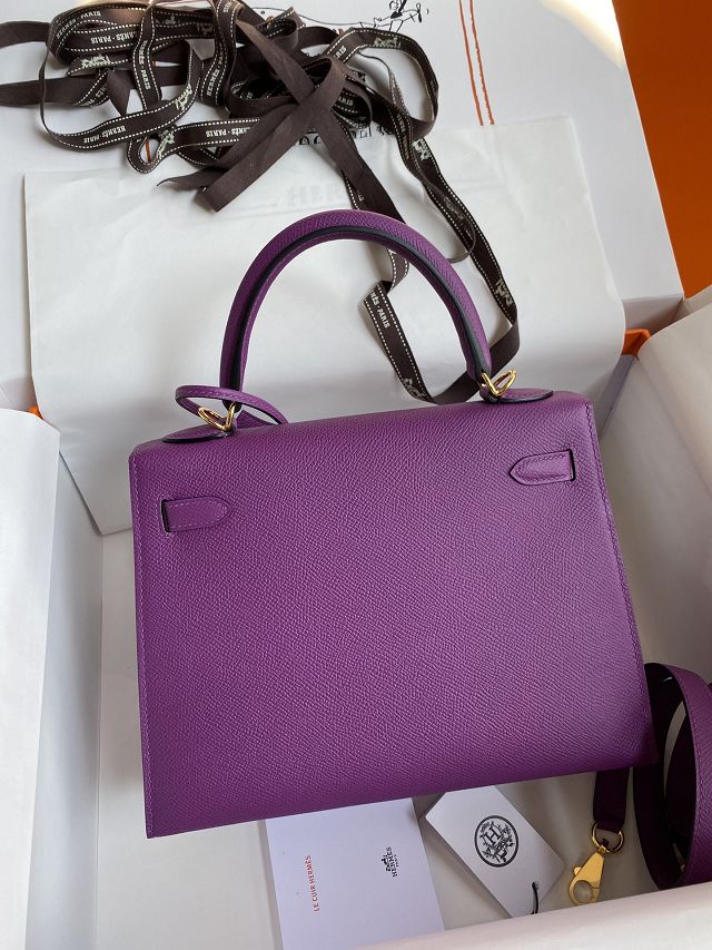 Hermes original epsom leather kelly 28 bag K28-2 anemone