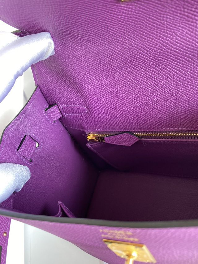 Hermes original epsom leather kelly 28 bag K28-2 anemone