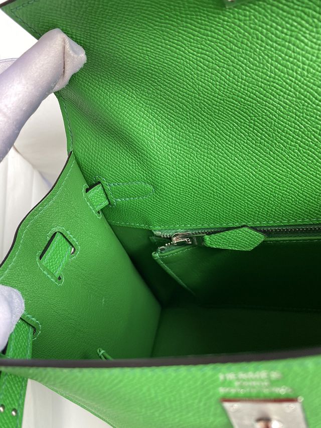 Hermes original epsom leather kelly 25 bag K25-1 bamboo