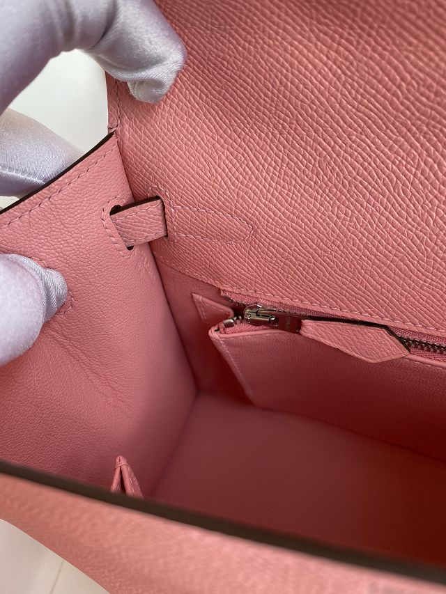 Hermes original epsom leather kelly 32 bag K32-1 rose confetti