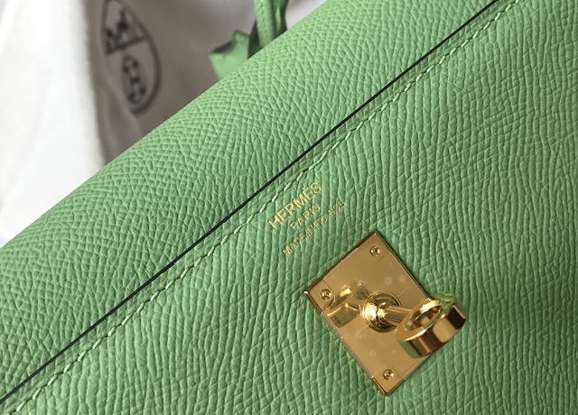 Hermes original epsom leather kelly 25 bag K25-1 vert criquet